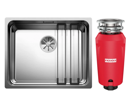 Комплект Мойка Blanco Etagon 500-IF + Измельчитель Franke 134.0715.096 полированная, прямоугольная