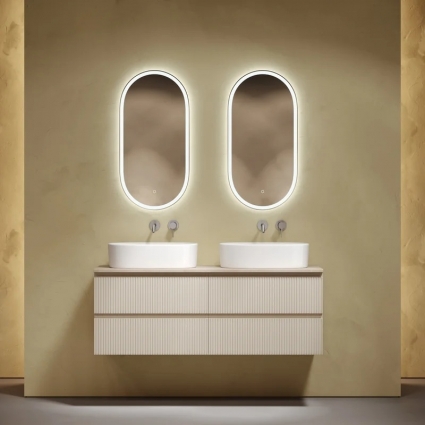 Мебель для ванной комнаты Sancos Snob T 140, beige soft, столешница бежевая TT140A2, раковина CN6075, подвесная, с ящиками