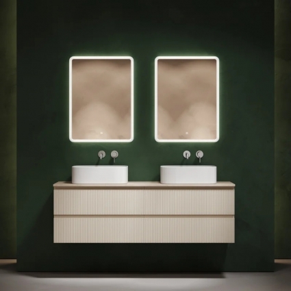 Мебель для ванной комнаты Sancos Snob T 160, beige soft, столешница бежевая TT160A2, раковина CN6052, подвесная, матовая