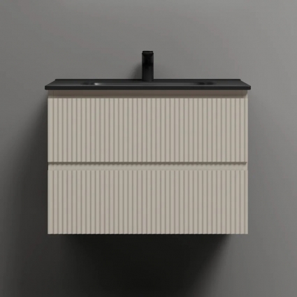 Тумба с раковиной Sancos Snob R 70, beige soft, раковина CN7007MB, подвесная, с ящиками