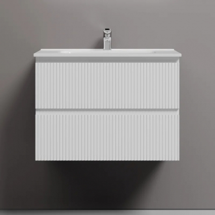 Тумба с раковиной Sancos Snob T 70, bianco, раковина CN7007, подвесная, с ящиками