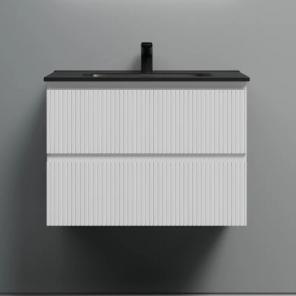 Тумба с раковиной Sancos Snob T 70, bianco, раковина CN7007MB, подвесная, с ящиками
