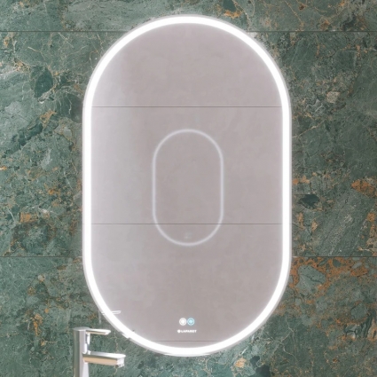 Зеркало Laparet Electra 55х90 с подсветкой, диммером, с функцией антизапотевания