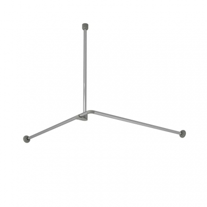 Карниз для ванны Wasserkraft Dinkel SC-469090, 90x90 см, серебристый, угловой