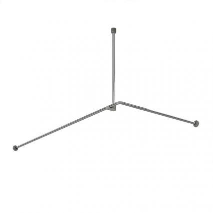 Карниз для ванны Wasserkraft Dinkel SC-469018, 180x90 см, серебристый, угловой