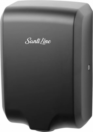 Сушилка для рук SantiLine SL-8008, высокоскоростная, матовая темно-серая, мощность 1350 Вт, электронная
