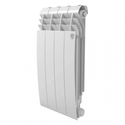 Радиатор алюминиевый Royal Thermo Biliner Alum 500, 4 секции, белый, на площадь 7 кв.м.