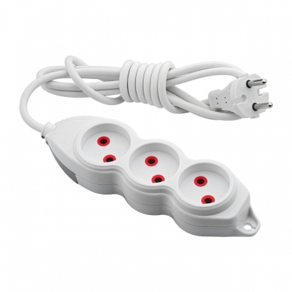 Удлинитель Mono Electric 3гн х 1,5м б/з 150-010003-301, цвет белый