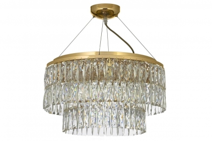 Люстра подвесная Arti Lampadari Elite Acquaro E 1.5.D50.101 GP в современном стиле, мощность 320 Вт