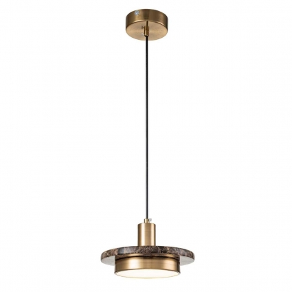 Подвесной светильник Escada 10260/1 LED*12W Brass/Brown marble цвет белый