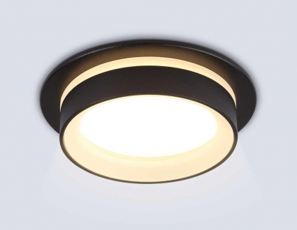Светильник встраиваемый Ambrella Light TN6708 в стиле Хай-тек, цвет черный