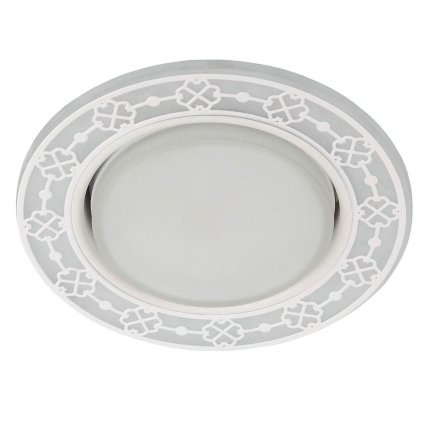 Точечный светильник ЭРА с подсветкой DK LD28 WH/WH Б0037391, в современном стиле, цвет белый