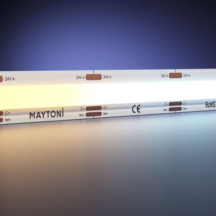Светодиодная лента Maytoni 14,4W/m 608LED/m COB от теплого до холодного 5M 201125, цвет белый, мощность 14.4 Вт