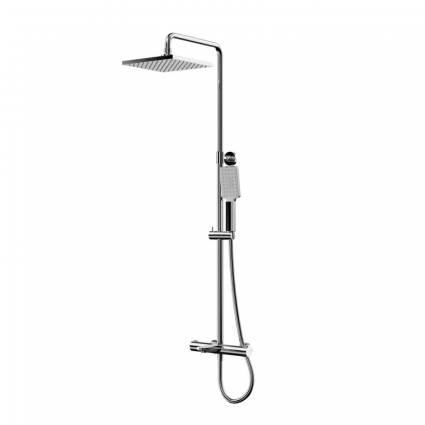 Душевая стойка Paini Nove 09CR687THQ250F3Q80 хром штанга 128.1 см, шланг пластиковый 150 см