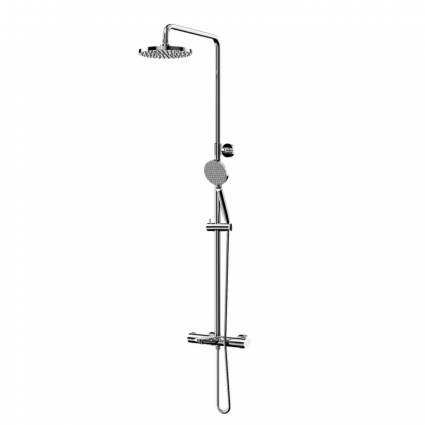 Душевая стойка Paini Nove 09CR687THD250F3D110 хром штанга 128.1 см, шланг пластиковый 150 см
