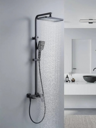 Душевая система Shevanik S4636H, черный, шланг 150 см