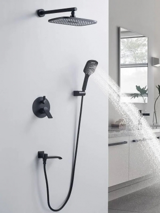 Душевая система встраиваемая Shevanik S4135H, черный, шланг 150 см