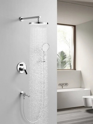 Душевая система встраиваемая Shevanik S4335, хром, шланг 150 см