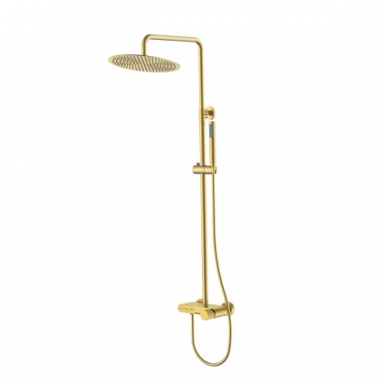 Душевая стойка Boheme Stick 128-MG.3 matt gold золото, штанга 135.5 см