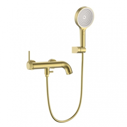 Смеситель для ванны с душем Elghansa Radiant XQ 2347181 matt gold, однорычажный, золото