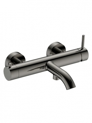 Смеситель для ванны, метал Gun metal, AQUAme AQM6212GM Siena, однорычажный, серый