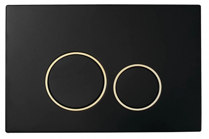 Кнопка смыва Boheme 663 black gold механическая,  в современном стиле