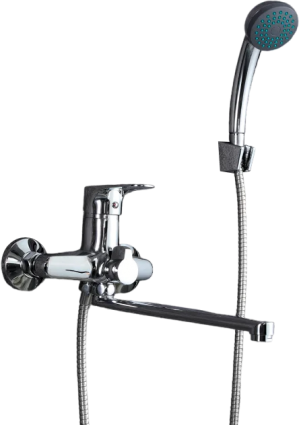 Смеситель с длинным изливом для ванны Frap H702 F22702-B, однорычажный, хром