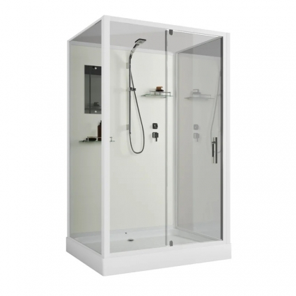 Душевая кабина Niagara Standart ST120/90/15Q/BK 120x90, без крыши, прямоугольная, двери распашные
