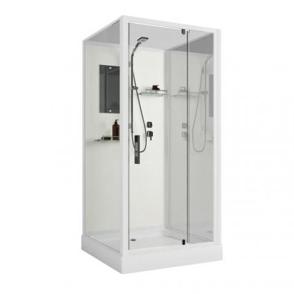 Душевая кабина Niagara Standart ST90/15Q/BK 90x90, без крыши, квадратная, двери распашные