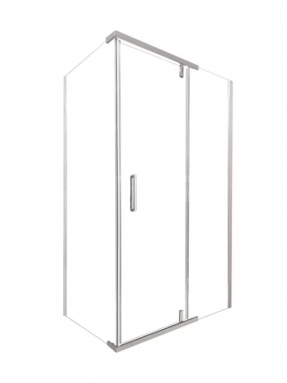 Душевой уголок OliveS Viar VR-128CS-SW-C 120х80 см, профиль хром, стекло прозрачное, прямоугольный, двери распашные