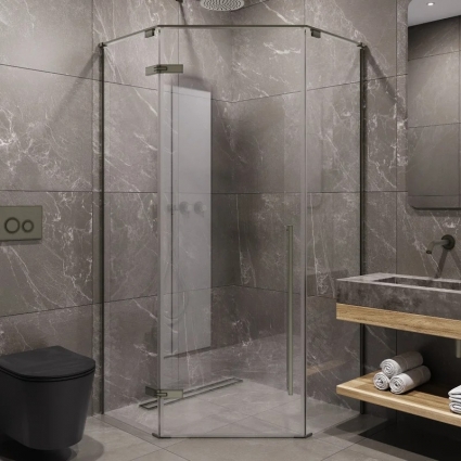 Душевой уголок Timo TTSSP-90/13C-8 90x90 см, профиль никель, стекло прозрачное, двери распашные