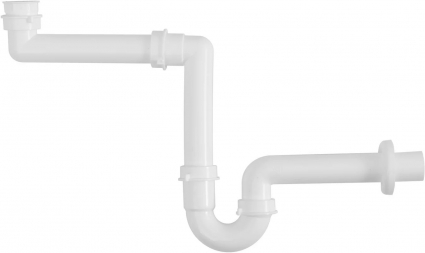 Сифон для раковины Aquanet 339428 белый, экономящий пространство, выпуск d40