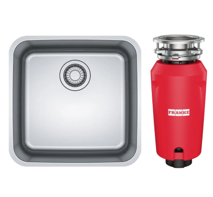 Комплект Мойка Franke Bell ВСX 110-42 нержавеющая сталь + Измельчитель 134.0715.095 матовая, прямоугольная