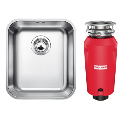 Комплект Мойка Blanco Supra 340-U + Измельчитель Franke 134.0715.095 полированная, прямоугольная