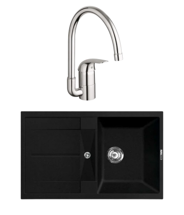 Комплект Мойка Lava L6.LAV + Смеситель Grohe Euroeco 32752000 матовая, прямоугольная