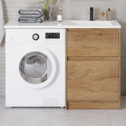 Тумба с раковиной BelBagno Kraft LVD-58/120-R rovere nebrasca nature, напольная, матовая