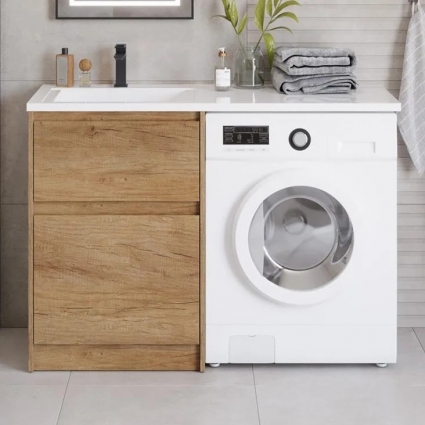 Тумба с раковиной BelBagno Kraft LVD 60-L rovere nebrasca nature, напольная, матовая