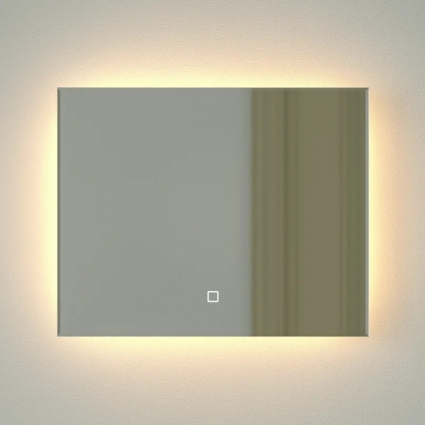 Зеркало Defesto Glow DF 2511SH 50х40 с LED-подсветкой, 3000 K, сенсорный выключатель