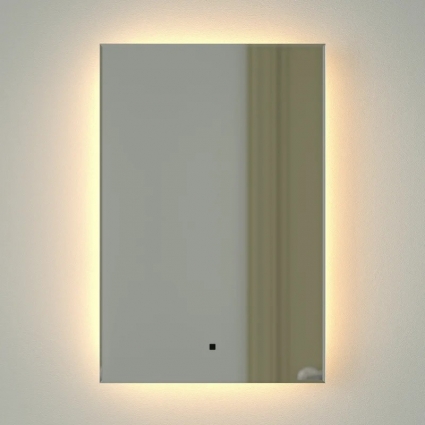Зеркало Defesto Glow DF 2512R 40х60 с LED-подсветкой, 3000 K, инфракрасный выключатель