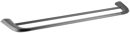 Полотенцедержатель Cezares Liner THD-60-GM двойной, оружейная сталь, подвесной