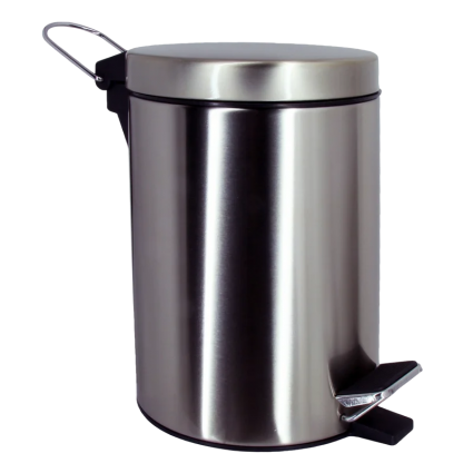 Мусорное ведро Wasserkraft Tauber 633N 3 л nickel цвет сталь, напольное