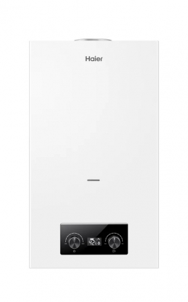 Проточный водонагреватель Haier JSD 24 - 12E газовый 25.3 кВт, белый, с защитой от перегрева