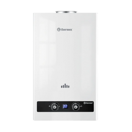 Проточный водонагреватель Thermex Basic B 20 D Pro газовый медный теплообменник, белый, с защитой от перегрева