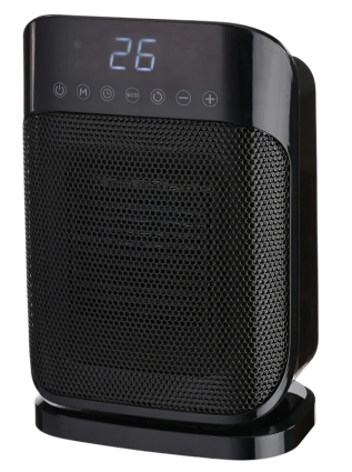 Тепловентилятор Thermex Nero 1500E черный на площадь 20 кв.м., напольный