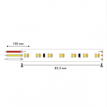 Лента светодиодная 5M SMD2835 19.8W/m 2700-6500K IP65 Favourite 2001-62065 цвет белый