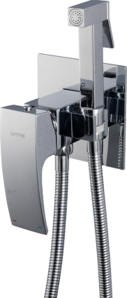 Гигиенический душ Gappo G07 G7207-1 С ВНУТРЕННЕЙ ЧАСТЬЮ, хром, штанга 23.5 см, шланг 120 см