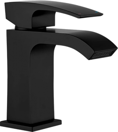 Смеситель для раковины Gappo G07-6 G1007-6 черный однорычажный, длина излива 12 см