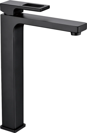 Смеситель для раковины Gappo G17-6 G1017-62 черный однорычажный, длина излива 16.6 см