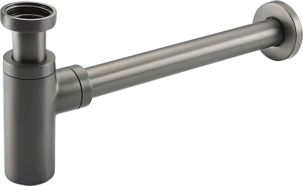 Сифон для раковины Frap F82-9 оружейная сталь выпуск боковой