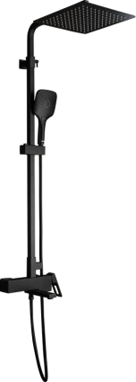 Душевая стойка Gappo G17-6 G2417-6 черная цвет черный, штанга 166.8 см